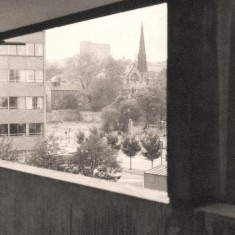 View from Broomhall Flats with St Andrews Church in background, August 1977 | Photo: Tony Allwright