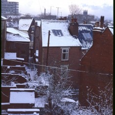 Broomhall rooftops with snow, January 1979 | Photo: Tony Allwright