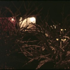 Night at Broomhall Flats in the snow. March 1979 | Photo: Tony Allwright