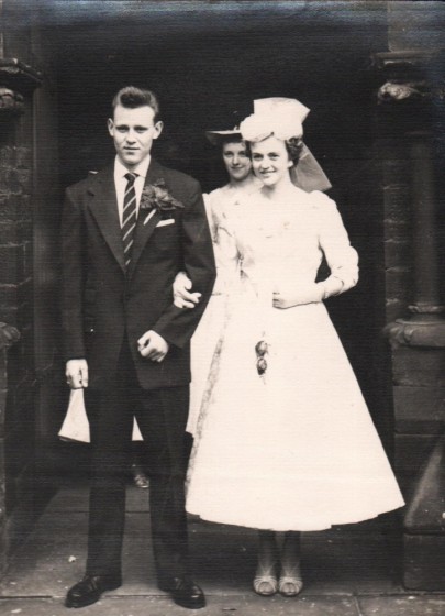 Marriage of Pat Higgins and Terry Wetherill, St Silas Church. 2nd September 1956