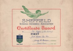 Swimming certificate: 1948