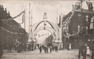 'Broomhall Arch': constructed for the Royal Visit to Sheffield on 12th July, 1905 | Photo: OUR Broomhall