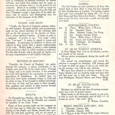 St Silas Parish Magazine: Page 5. January 1955 | Image: Pat Collins