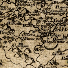 1607 West Riding of Yorkshire Map by Christopher Saxton and William Hole | Map: SALS