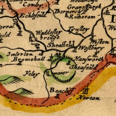 1673 West Riding of Yorkshire Map with its Wapentakes by Richard Blome | Map: SALS