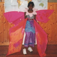 Young girl in butterfly costume for Broomhall Carnival. 1993 | Photo: Broomhall Centre