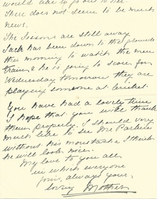 Dickinson letter 4: 15th August 1911. Page 2 | Photo: Judith Gaillac