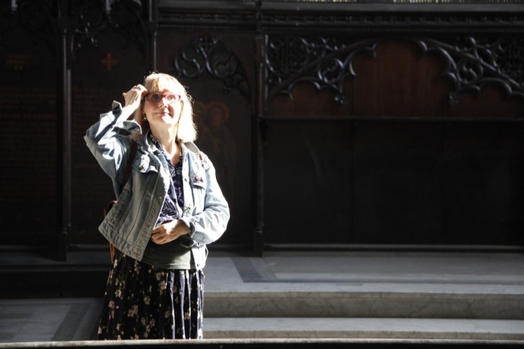 Alice Collins in St Silas church. 2013 | Photo: Jordanna Farrimond