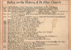 Historical events in the life of St Silas church