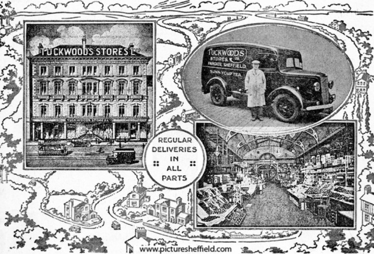 Tuckwood's Stores Ltd, Provision Merchants, Fargate Sheffield. | Photo: SALS PSs00850