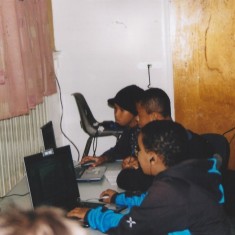 Children working on computers at Homework Club. 2007 | Photo: Polly Blacker / Tony Cornah