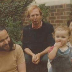 Tony, Mike, Anna and Polly outside the Rabbit House. 1980 | Photo: Polly Blacker / Tony Cornah