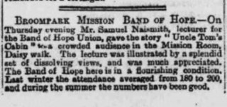 Newspaper cutting on the Band of Hope Union. 1889 | Photo: SALS 942.74 S