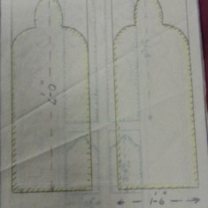 Sketches of St Silas Church windows with dimensions. Plain glass window in the vicar's vestry | Photo: SALS PR76/43