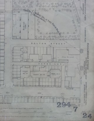 Broomspring Lane, court 8 map from 1889 | Photo: SALS 294.7.24