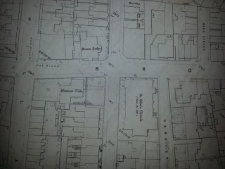 1st Edition map from 1890 showing St Silas church and Broom Lodge | Photo: SALS 294.11.4