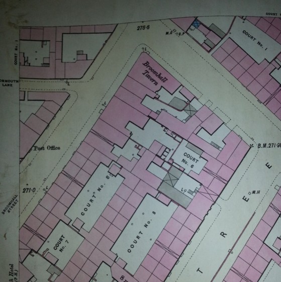 Broomhall Street map showing the Broomhall Tavern. 1889 | Photo: SALS 294.11.5
