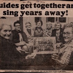 Newspaper cutting about St Silas Guides. 1970s | Photo: Audrey Russell