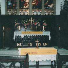 St Silas Church Altar decorated for Easter. 1999 | Photo: Audrey Russell