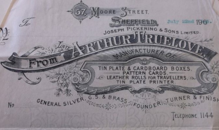 Letterhead (Arthur Truelove) Pickerings. 1900s | Photo: SALS MD7781