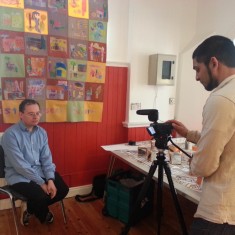 Malcolm Lisle being recorded by Sajid Ali. March 2014 | Photo: Our Broomhall