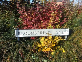 Street Sign for Broomspring Lane. 2013 | Photo: Our Broomhall 