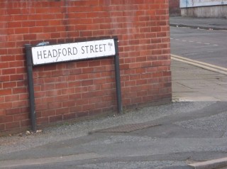 Street Sign for Headford Street. 2013 | Photo: Our Broomhall 