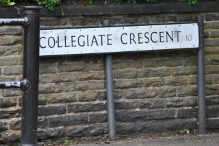Street Sign for Collegiate Cresent. 2014 | Photo: Our Broomhall 