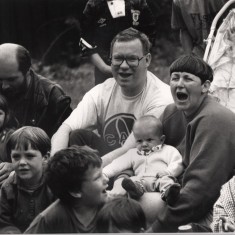 Children and parents sitting at Broomhall event. 1992. | Photo: Broomhall Centre