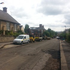 Road resurfacing on Broomspring Lane. Summer 2014 | Photo: Our Broomhall