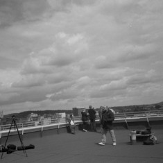 Various Our Broomhall volunteers on the Hanover Flats roof. August 2014 | Photo: Jepoy Sotomayor