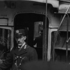 Still from 'Tram Ride through the City of Sheffield' (1902): Condutor C118 | Photo: British Film Institute