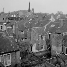 Filey St backs from Brunswick St roof. 1982 | Photo: Adrian Wynn