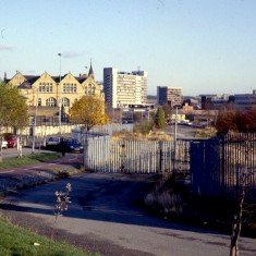 Lower Broomspring Lane: site of Broomhall Flats. c.1988 | Photo: Broomhall Centre