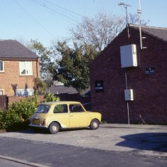 Mini on forecourt, c.1988 | Photo: Broomhall Centre