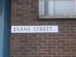 Street Sign for Evans Street. 2015 | Photo: Our Broomhall 