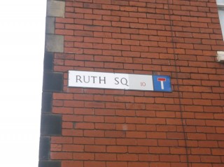 Street Sign for Ruth Square. 2015 | Photo: Our Broomhall 