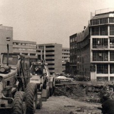 Diggers building new subway on Hanover Way, November 1977 | Photo: Tony Allwright