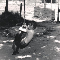 Boy on swing, Broomhall adventure playground. June 1978 | Photo: Tony Allwright