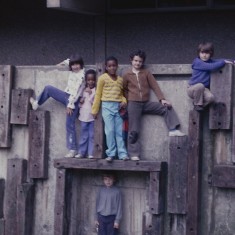 Children, Broomhall Flats play area. July 1978 | Photo: Tony Allwright