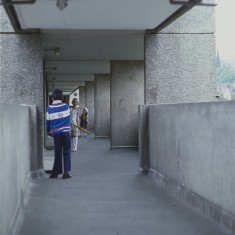 Walkway at Broomhall Flats, July 1978 | Photo: Tony Allwright