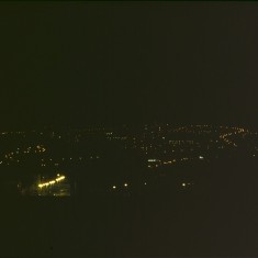 Night lights from Broomhall Flats, September 1978 | Photo: Tony Allwright