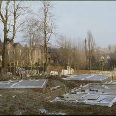 Broomspring Lane / Dorset St building site, January 1979 | Photo: Tony Allwright