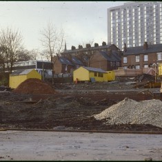 Broomspring Lane / Gloucester St building site, January 1979 | Photo: Tony Allwright