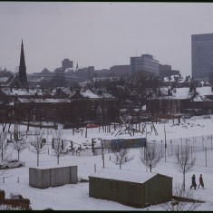 Broomhall adventure playground under snow, February 1979 | Photo: Tony Allwright