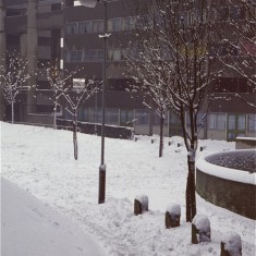 Broomhall Flats in the snow, February 1979 | Photo: Tony Allwright