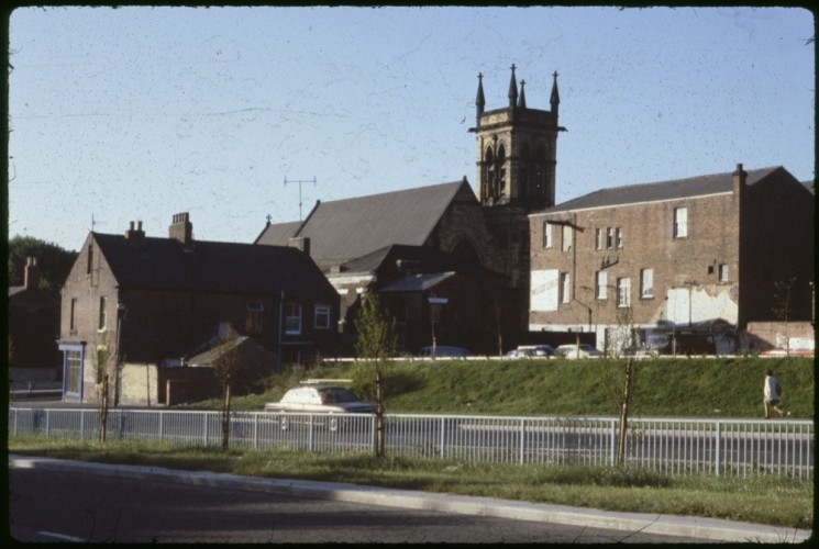 Hanover Way and St Silas Church, September 1979 | Photo: Tony Allwright
