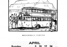 The Broomhall Calendar 1983: April ~ Big Top - Broomhall Circus
