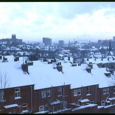 Broomspring Lane and the City under snow, January 1979 | Photo: Tony Allwright