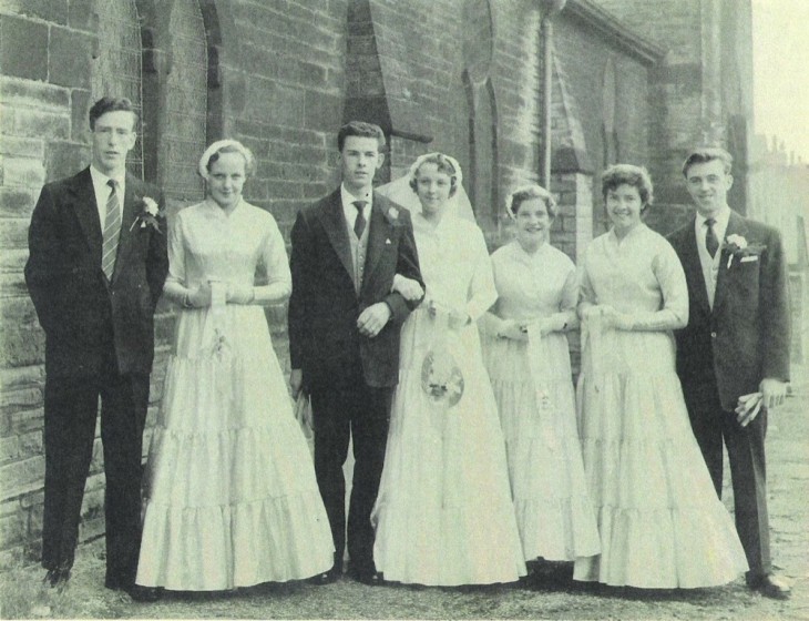 Wedding of Brenda Cartwright and Geoff Seddon, St Silas Church. 15th October 1955 | Photo: Pat Wetherill